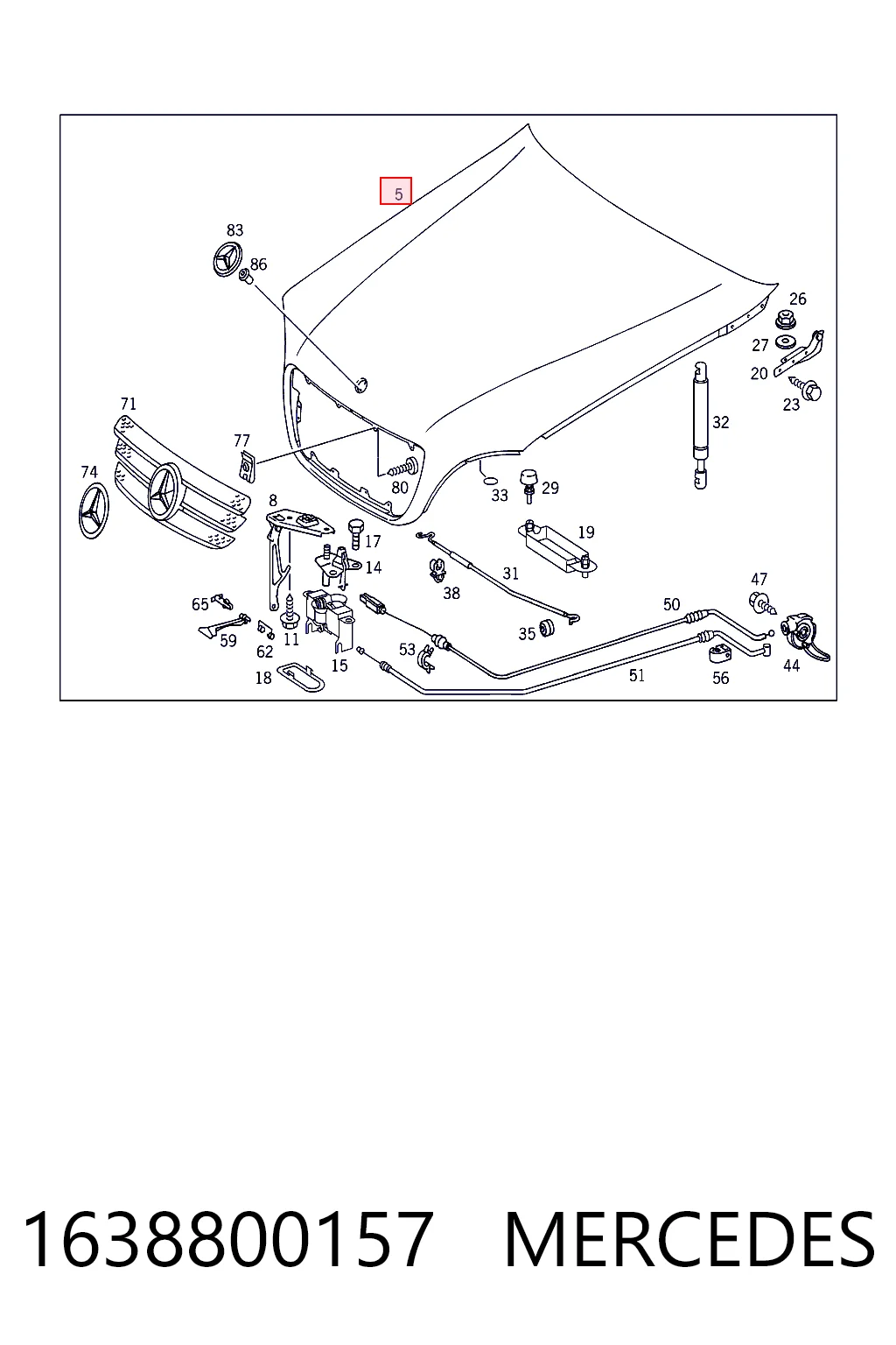 Capota Mercedes ML/GLE  W163