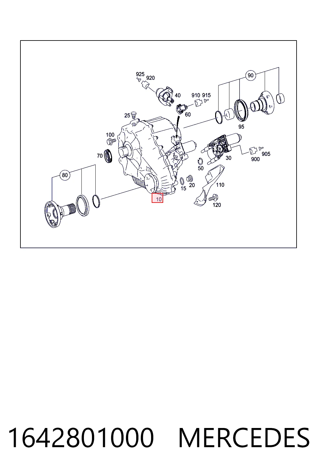 1642801000 Mercedes Caixa de transferência