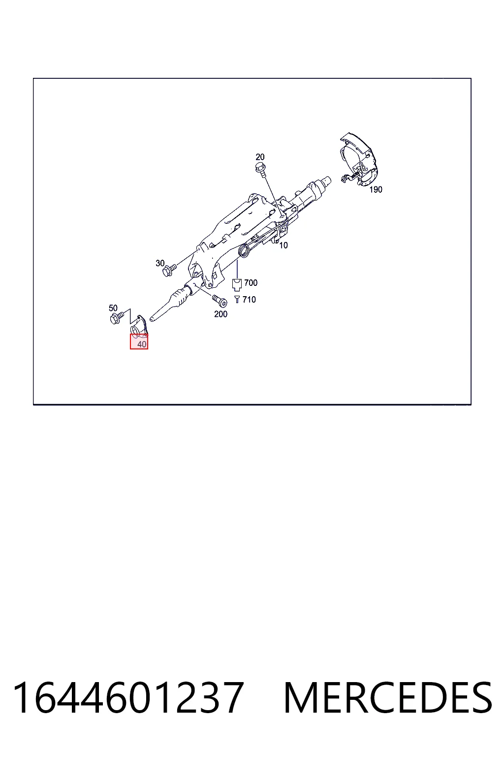 1644601237 Mercedes Rolamento da coluna de direção