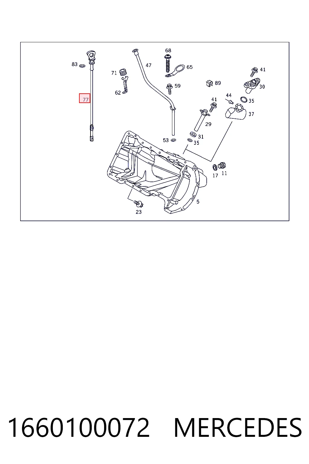 Sonda (indicador) do nível de óleo no motor para Mercedes A  W168