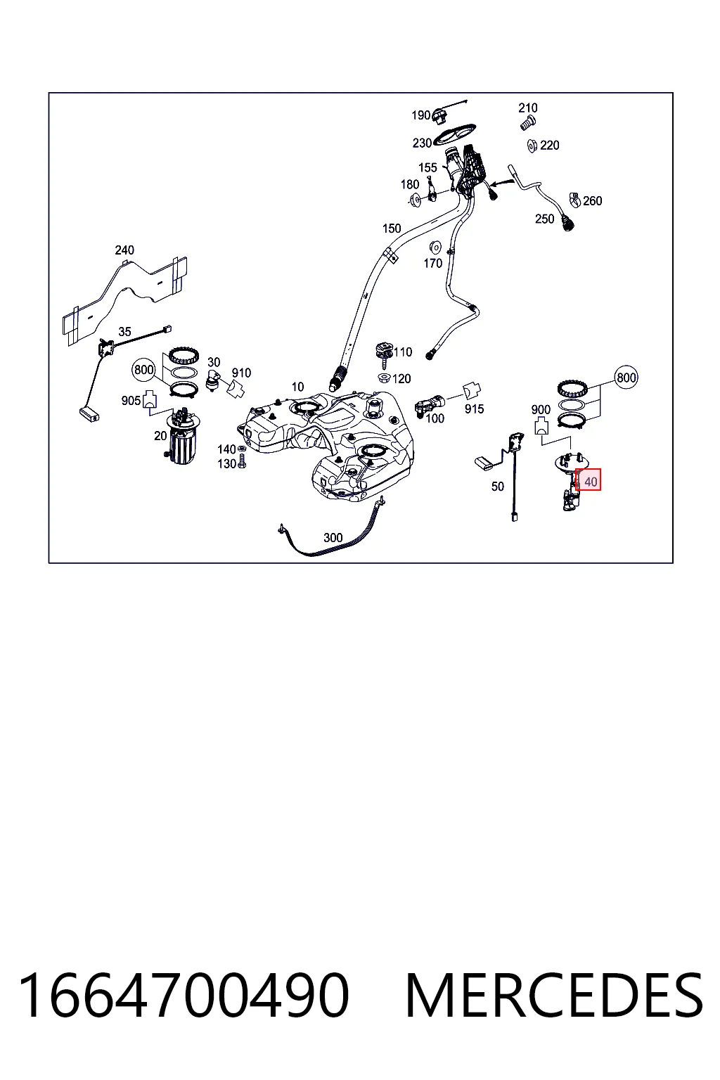 1664700490 Mercedes Filtro de combustível