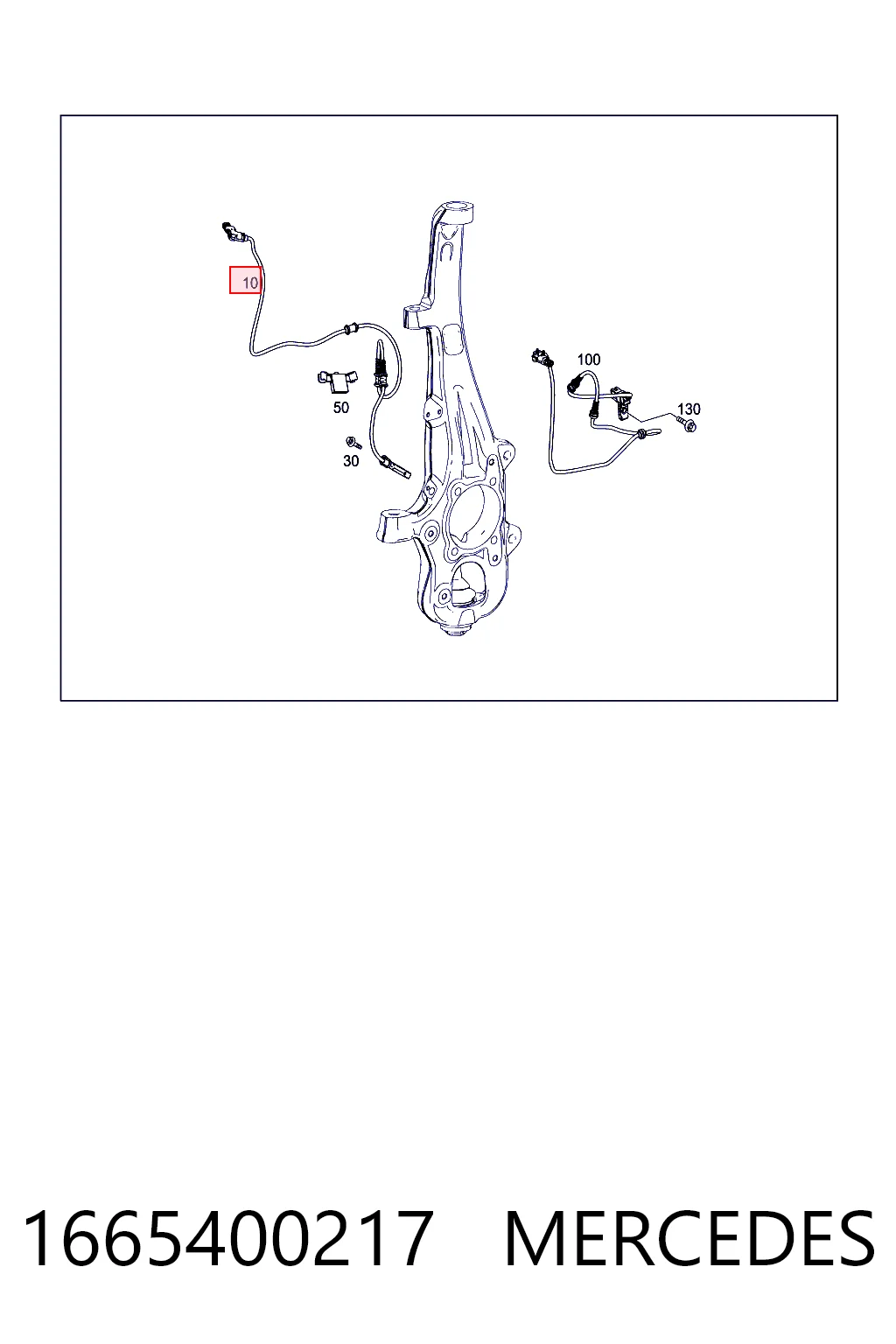 1665400217 Mercedes Sensor dianteiro de ABS