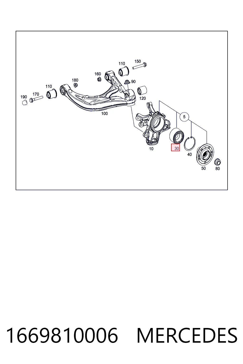 1669810006 Mercedes Rolamento de cubo dianteiro