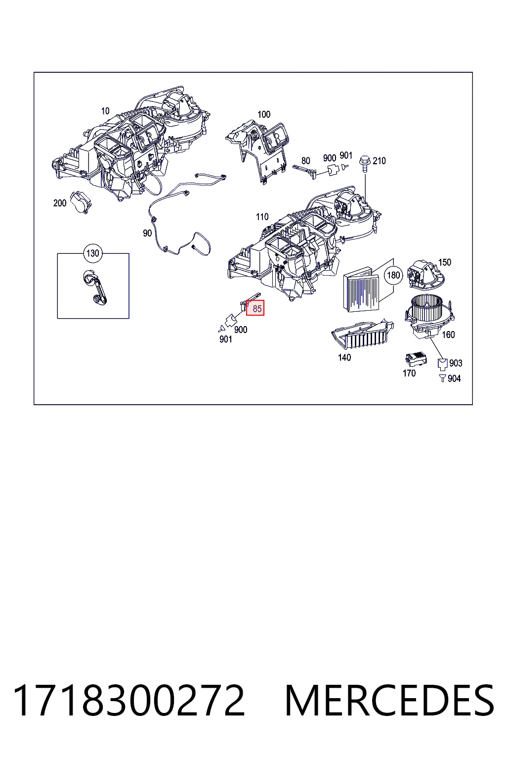 1718300272 Mercedes Sensor de temperatura do vaporizador