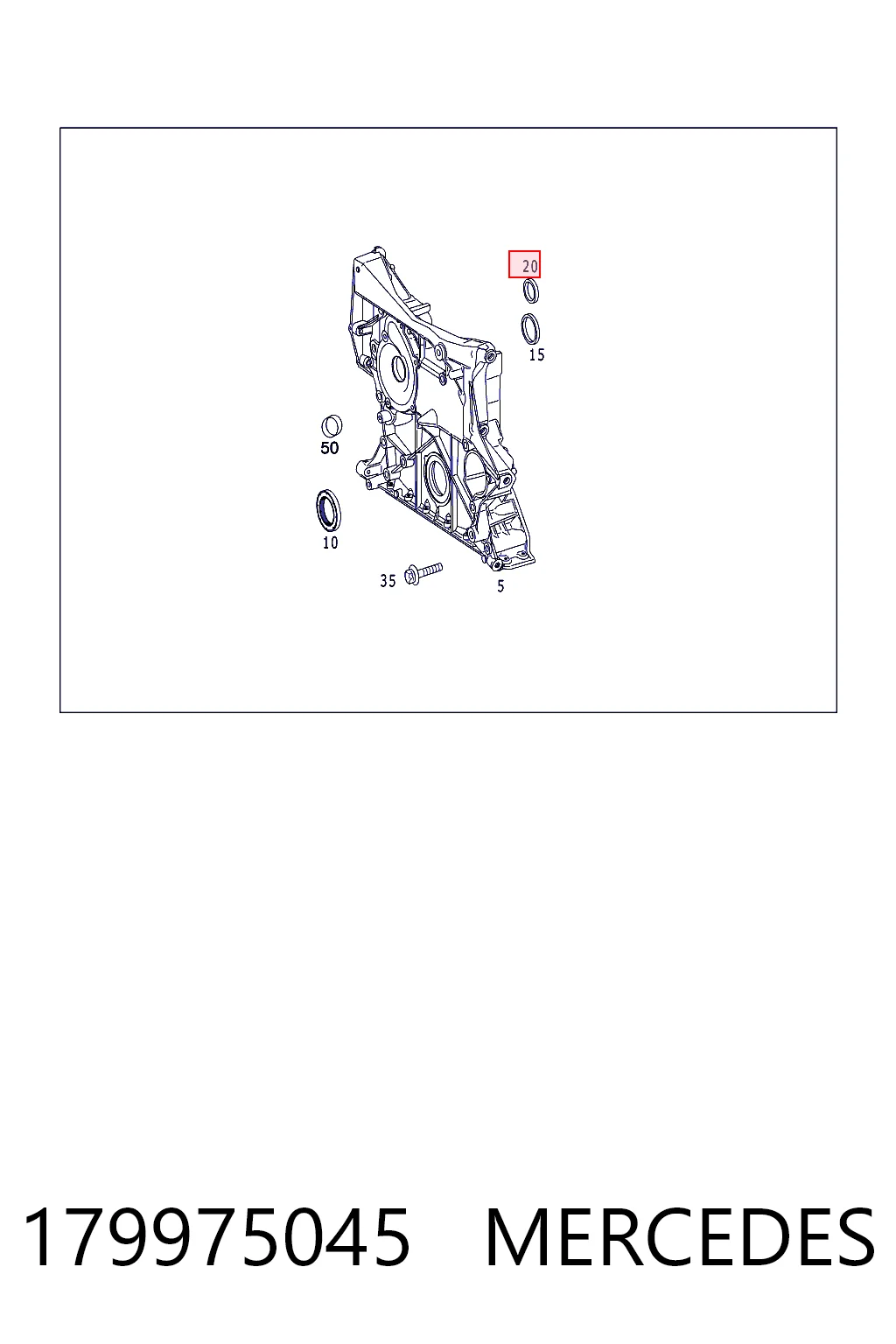  Vedante superior de tampa dianteira de motor Mercedes C sedan (W203) (2000 - 2007) 