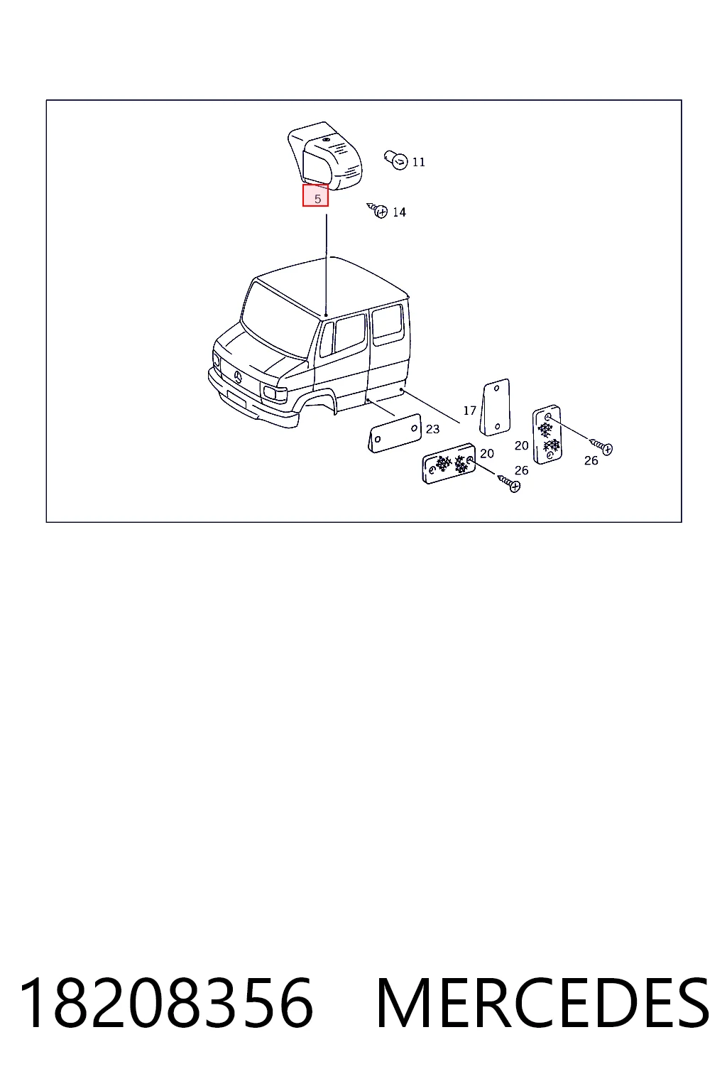 Compre M0018208356 Wender Posição do teto (TRUCK)