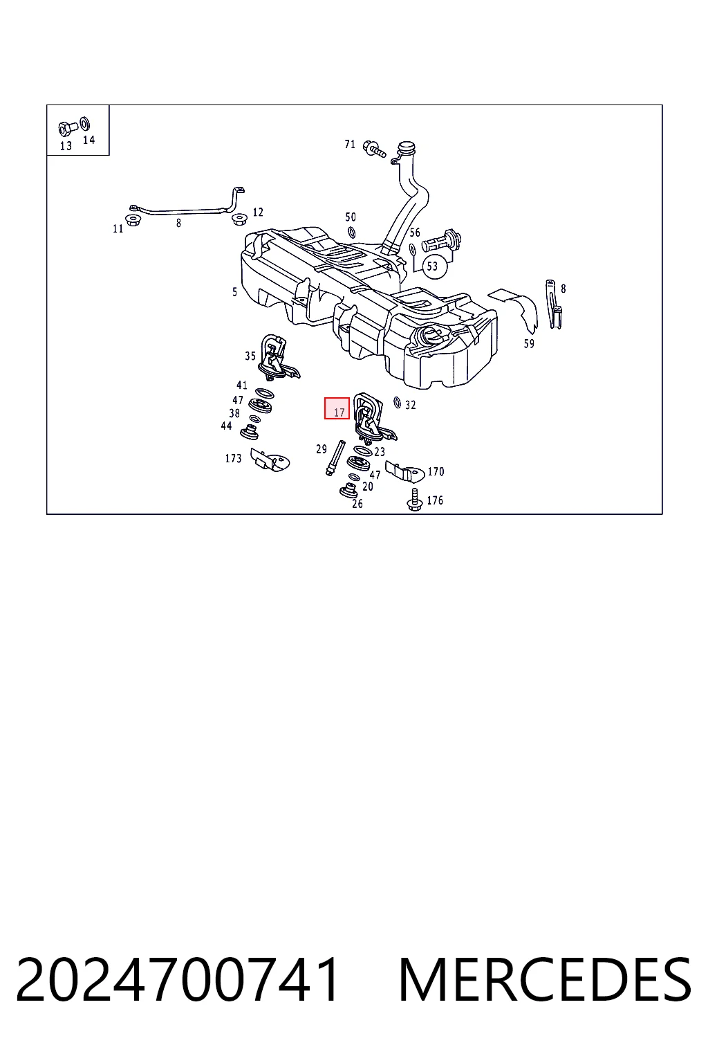 Módulo de bomba de combustível com sensor do nível de combustível para Mercedes C  W202
