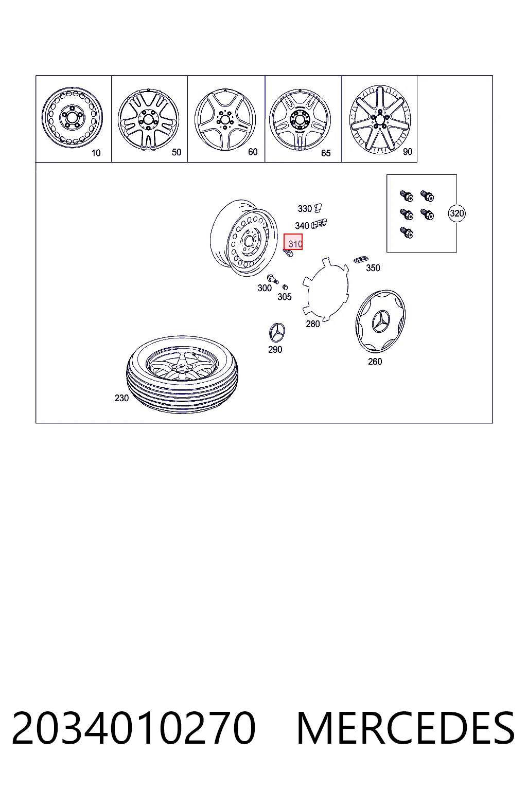 05096856AA Chrysler Parafuso de roda