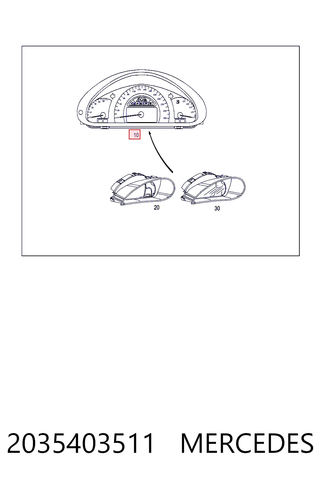 2035403511 Mercedes Painel de instrumentos (quadro de instrumentos)