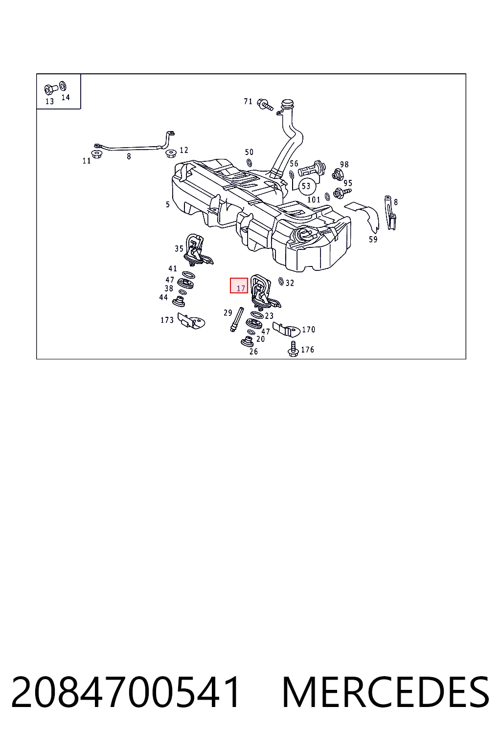  Módulo de bomba de combustível com sensor do nível de combustível Mercedes C sedan (W202) (1993 - 2000) 