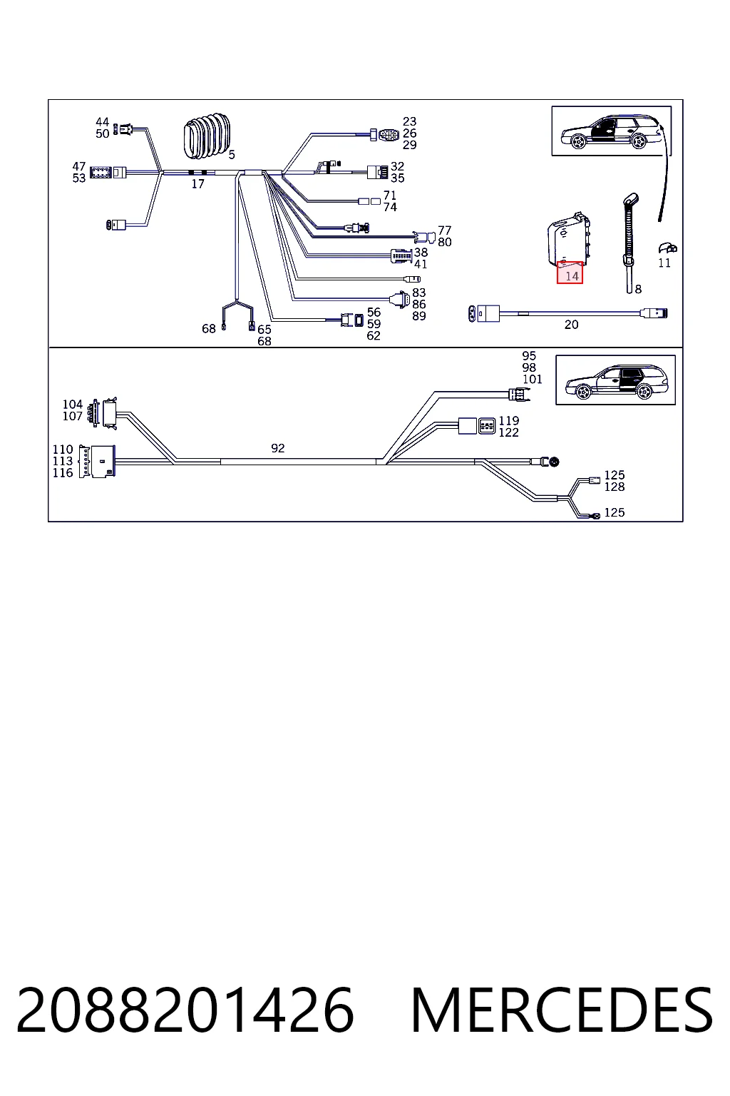 Unidade de conforto para Mercedes E  W210