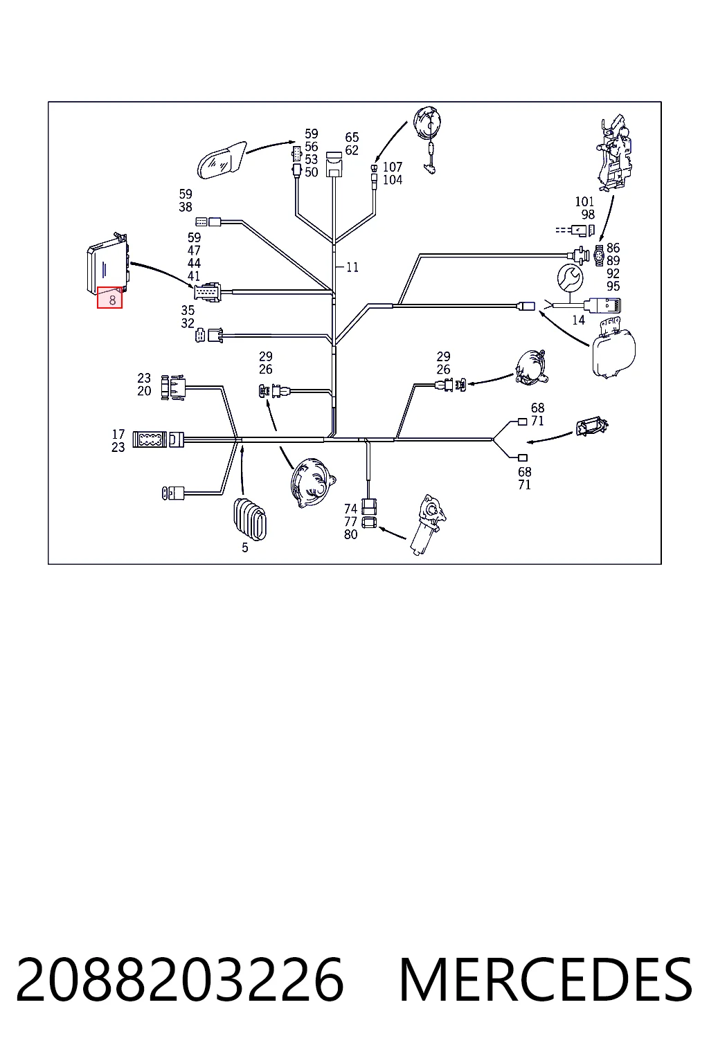 2088203226 Mercedes Unidade de conforto