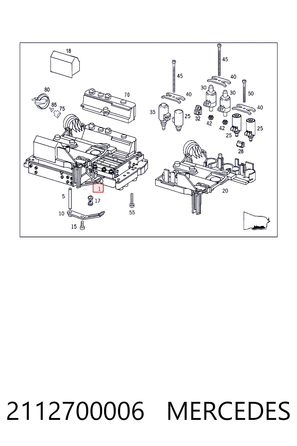 2112700006 Mercedes Unidade hidráulica da Caixa Automática de Mudança