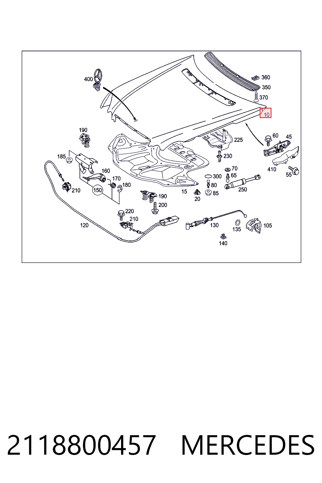 Capota Mercedes E preço, a partir de 301,35 USD
