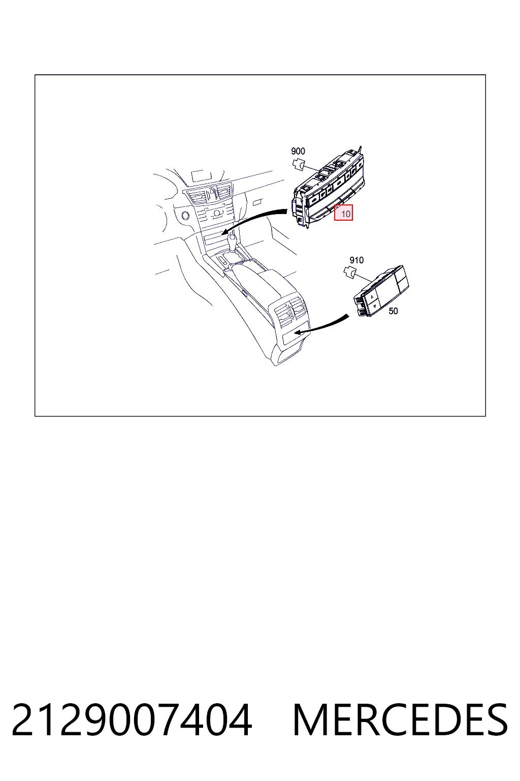 Unidade de controlo dos modos de aquecimento/condicionamento Mercedes E  W212