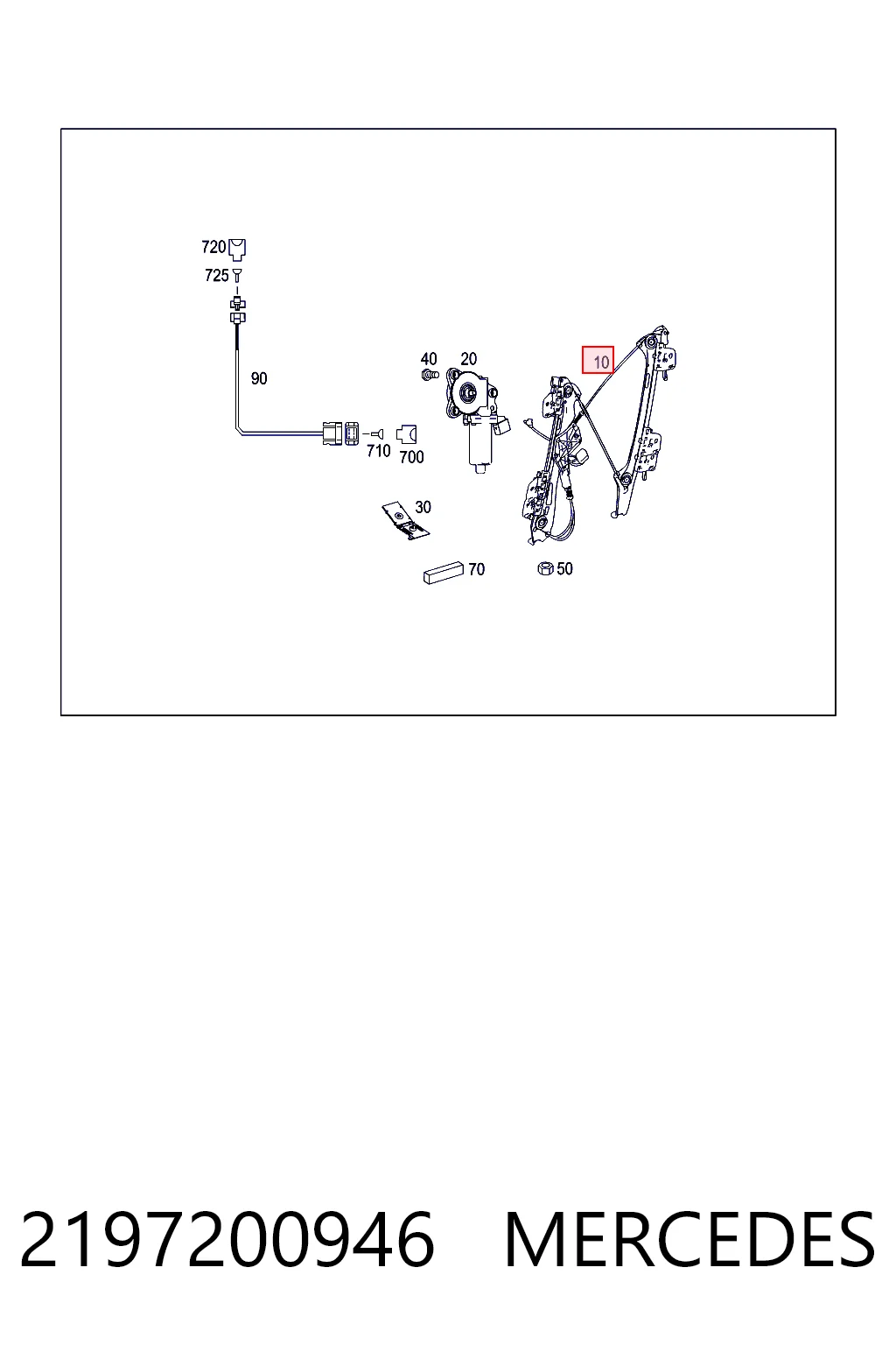Mecanismo de acionamento de vidro da porta dianteira esquerda para Mercedes CLS  C219