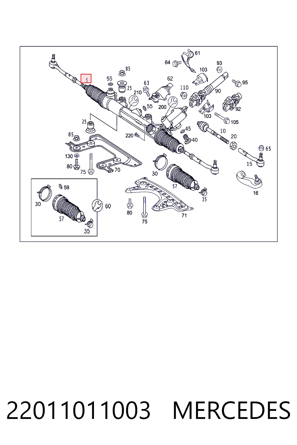 Compre Cremalheira da direção Mercedes S 