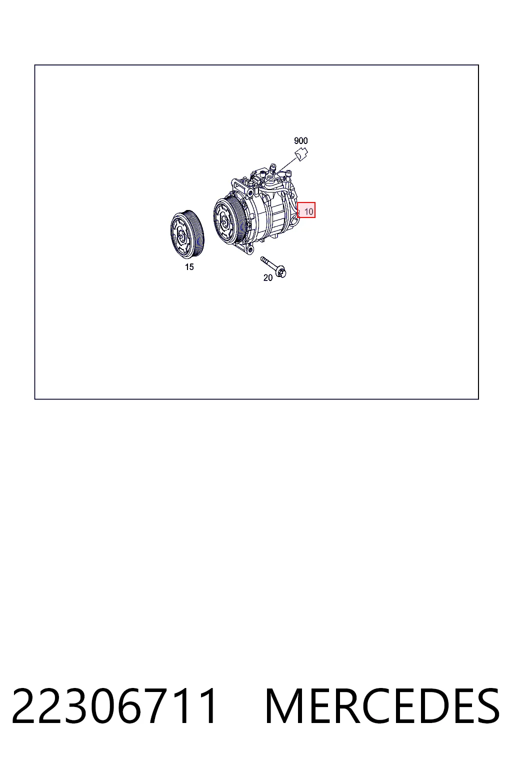 22306711 Mercedes Compressor de aparelho de ar condicionado
