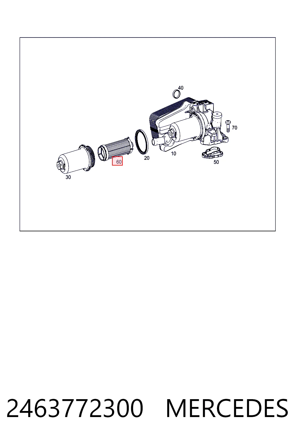 2463772300 Mercedes Filtro da Caixa Automática de Mudança