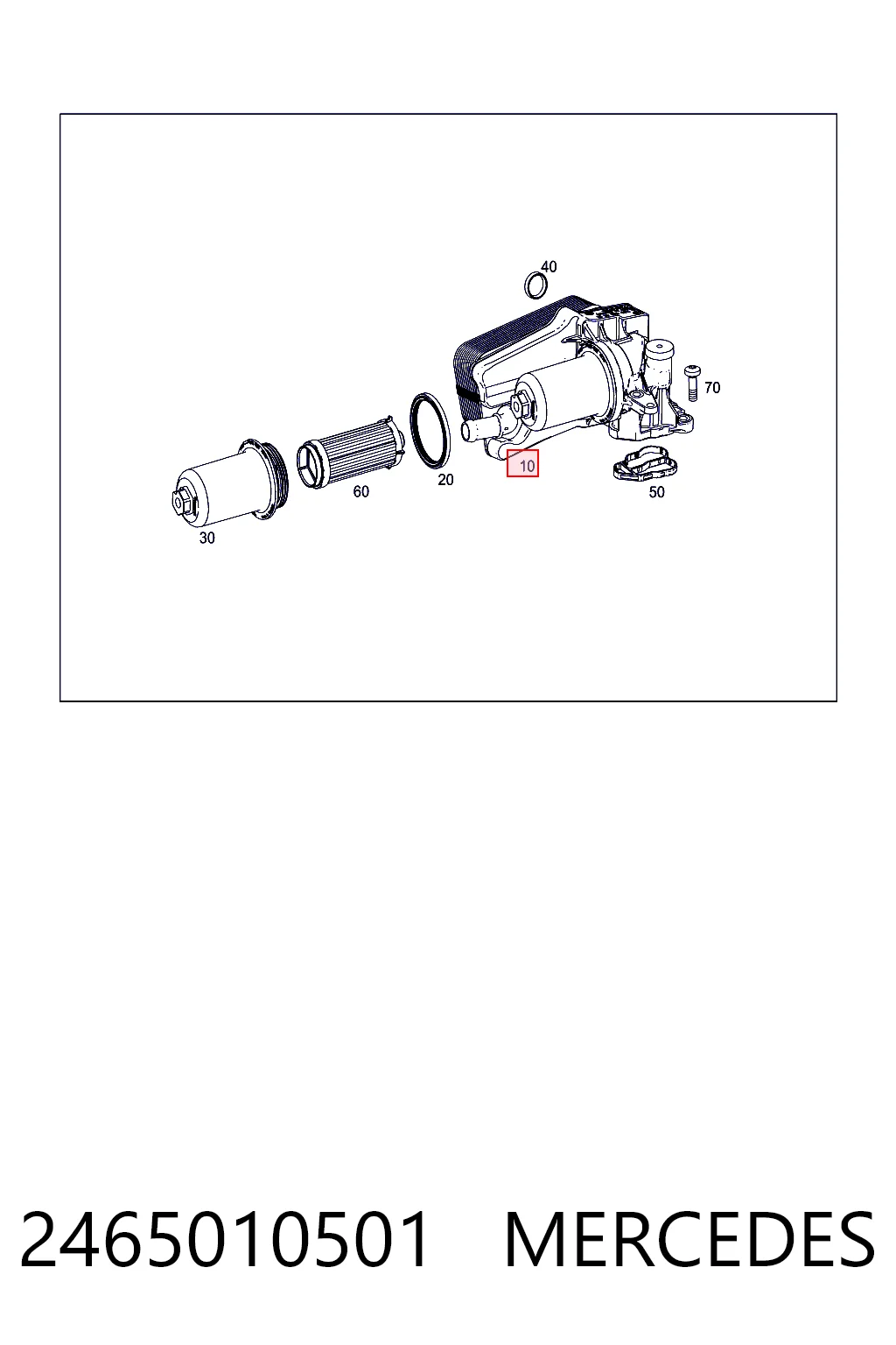 2465010501 Mercedes Radiador de esfriamento, Caixa Automática de Mudança