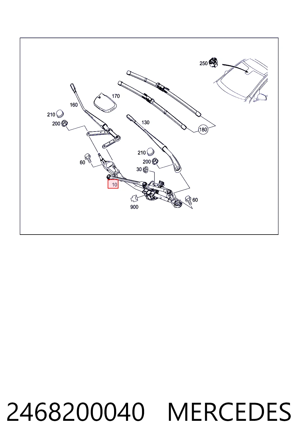 570419 Maxgear Trapézio de limpador pára-brisas