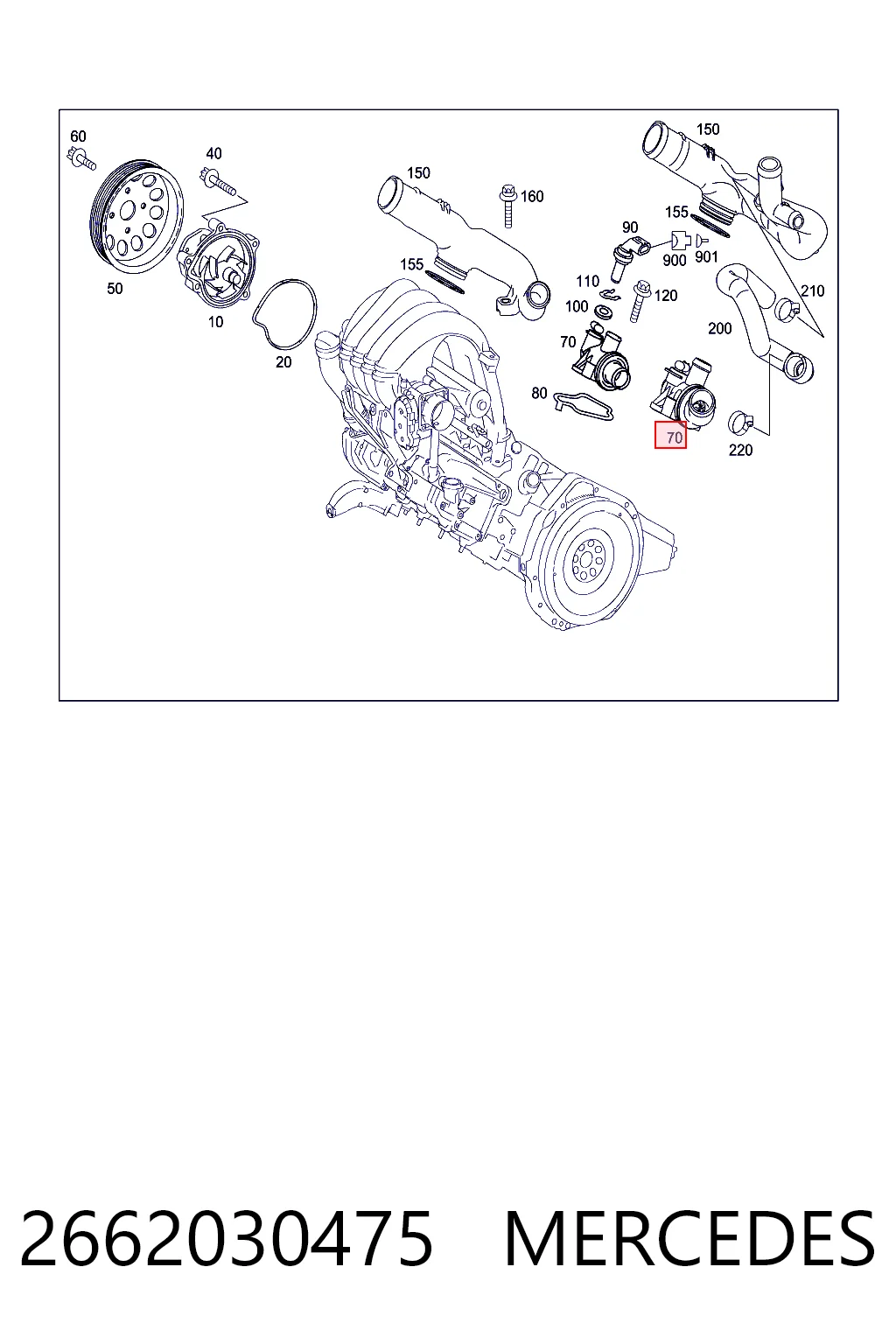 2662030475 Mercedes Termostato