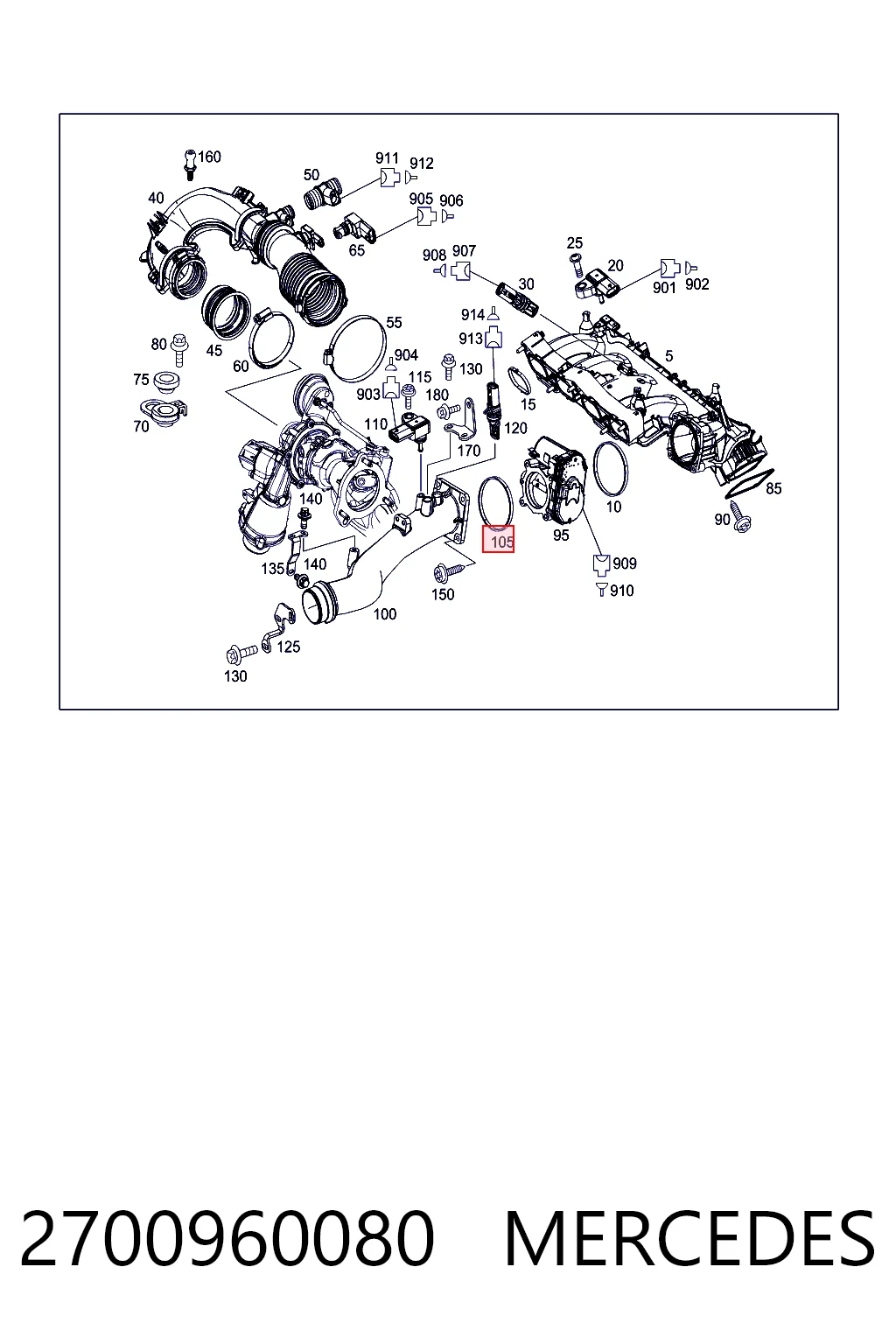 Vedante da válvula de borboleta para Mercedes A  W176