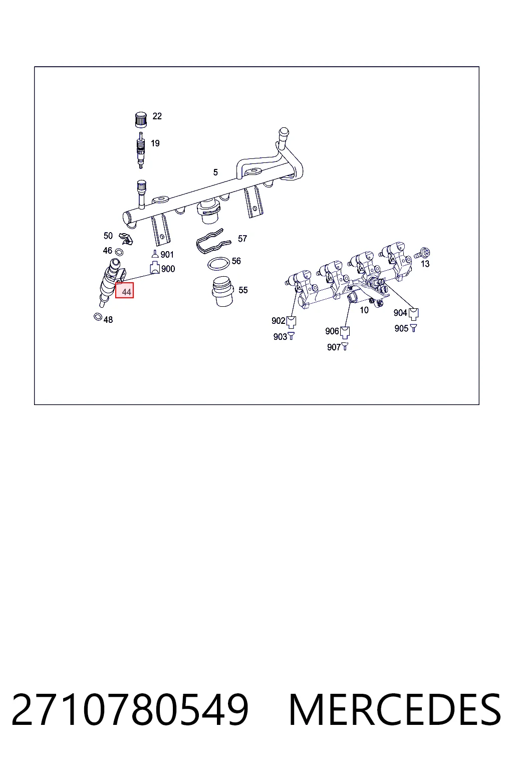 2710780549 Mercedes Injetor de injeção de combustível