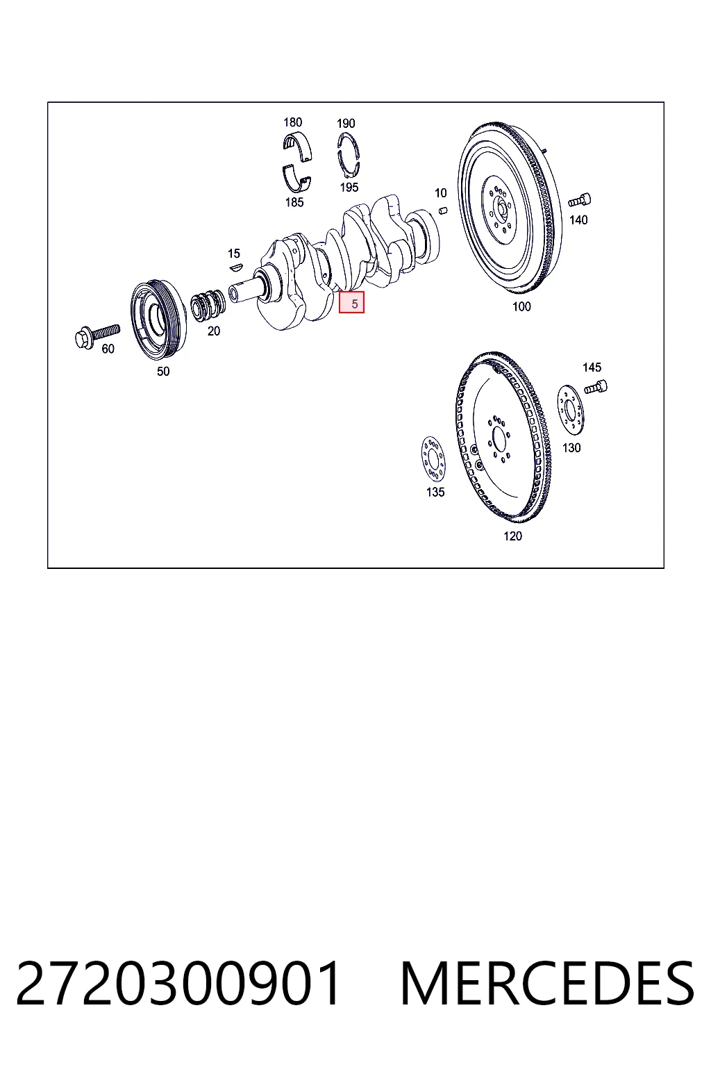 2720300901 Mercedes Cambota de motor