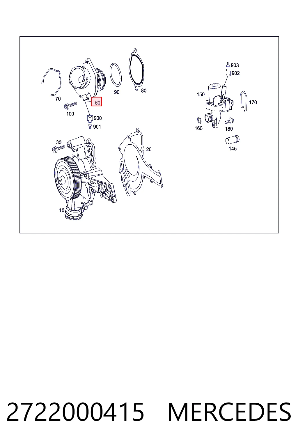 2722000415 Mercedes Termostato