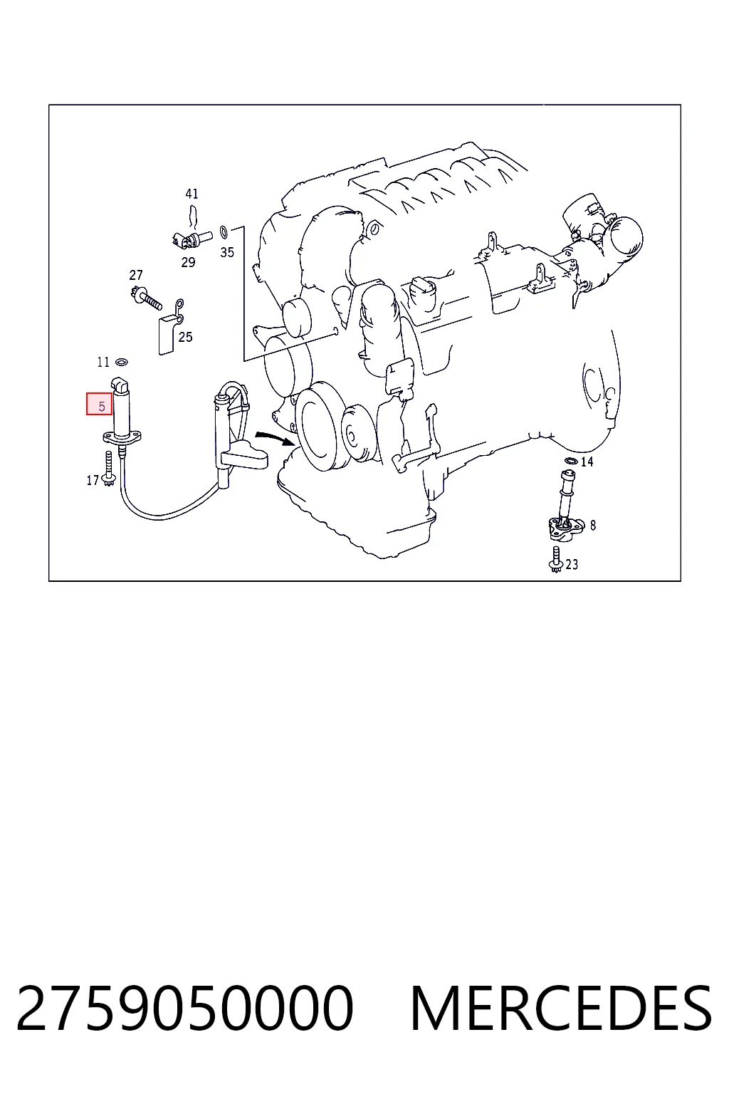 2759050000 Mercedes Sensor do nível de óleo de motor