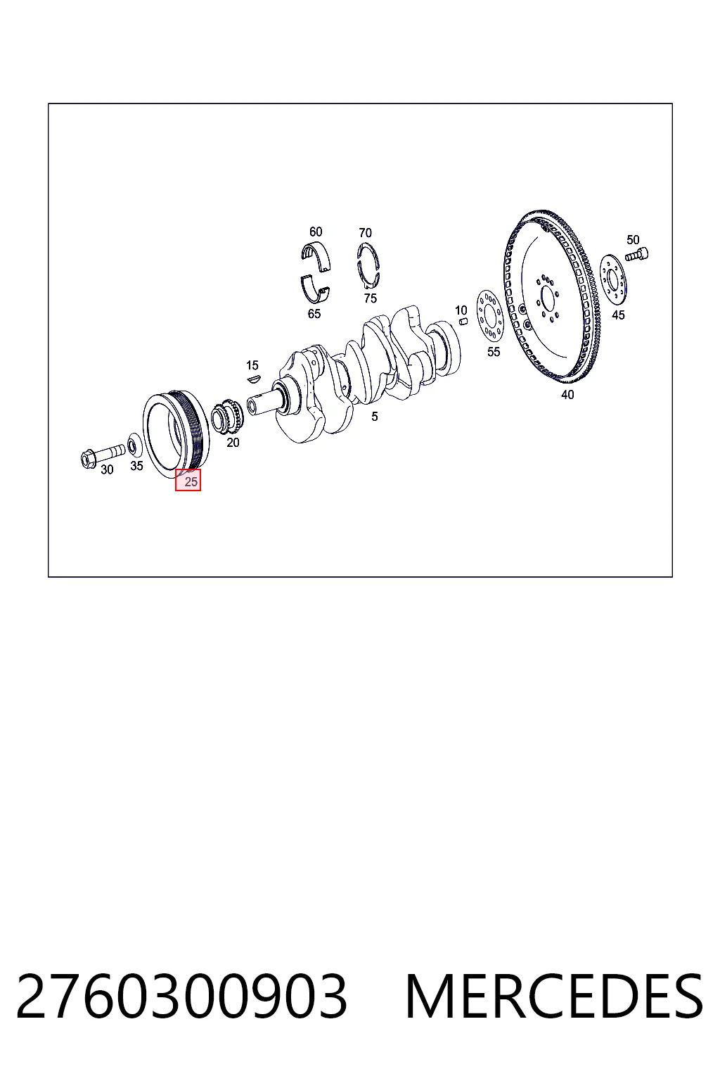 2760300903 Mercedes Polia de cambota