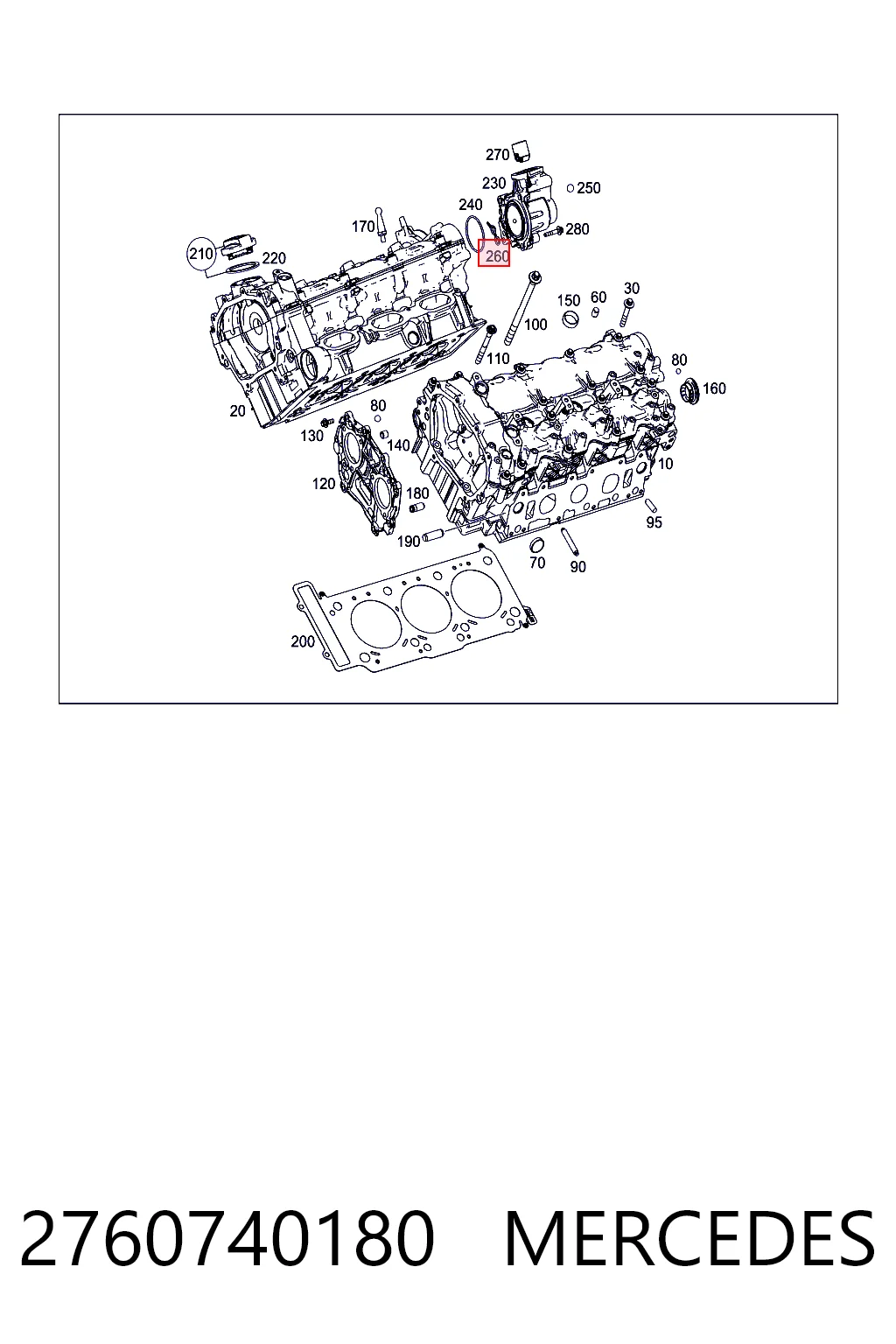 2760740180 Mercedes Kit de reparação da Bomba de Combustível de Pressão Alta