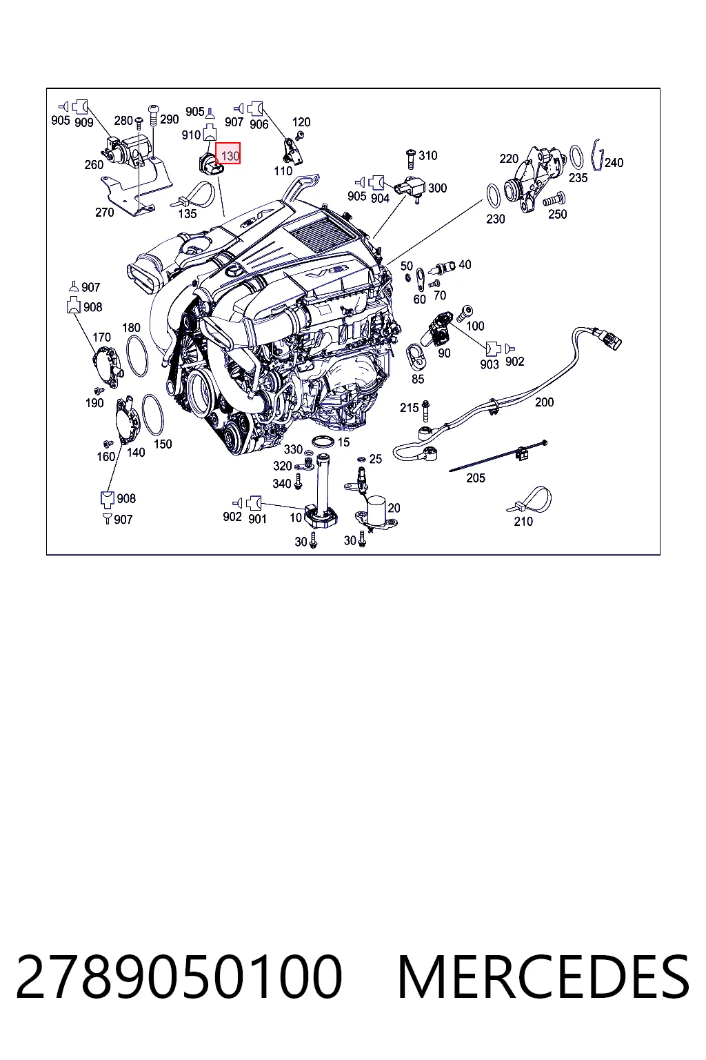 2789050100 Mercedes Sensor de pressão de combustível