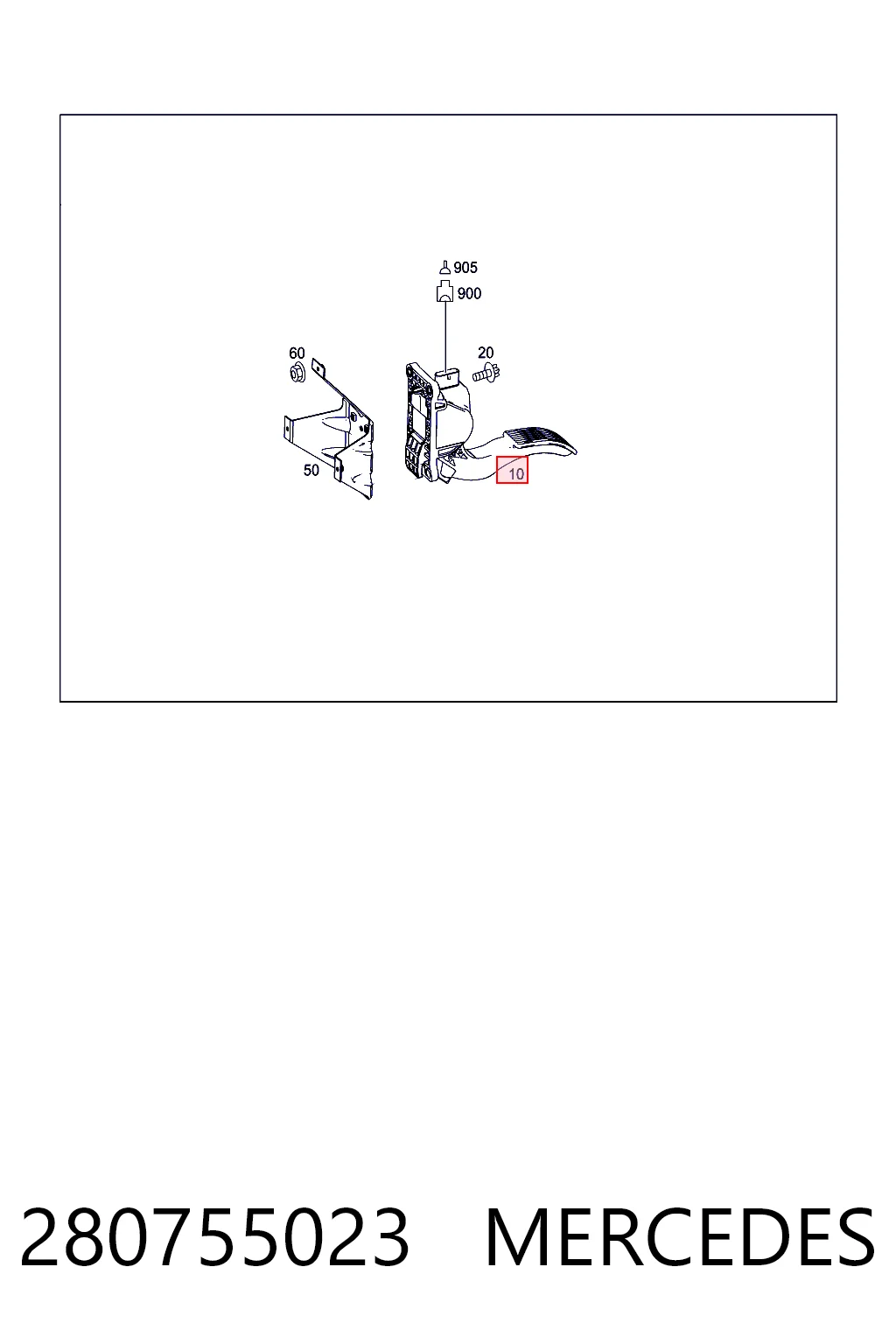 Compre 280755023 VAG Pedal de gás (de acelerador)