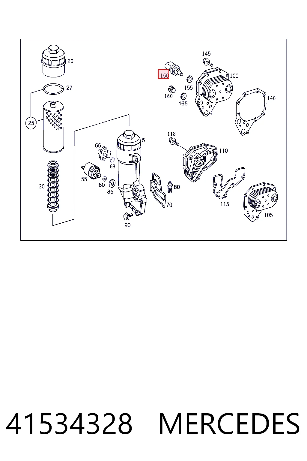 41534328 Mercedes Sensor de temperatura de combustível