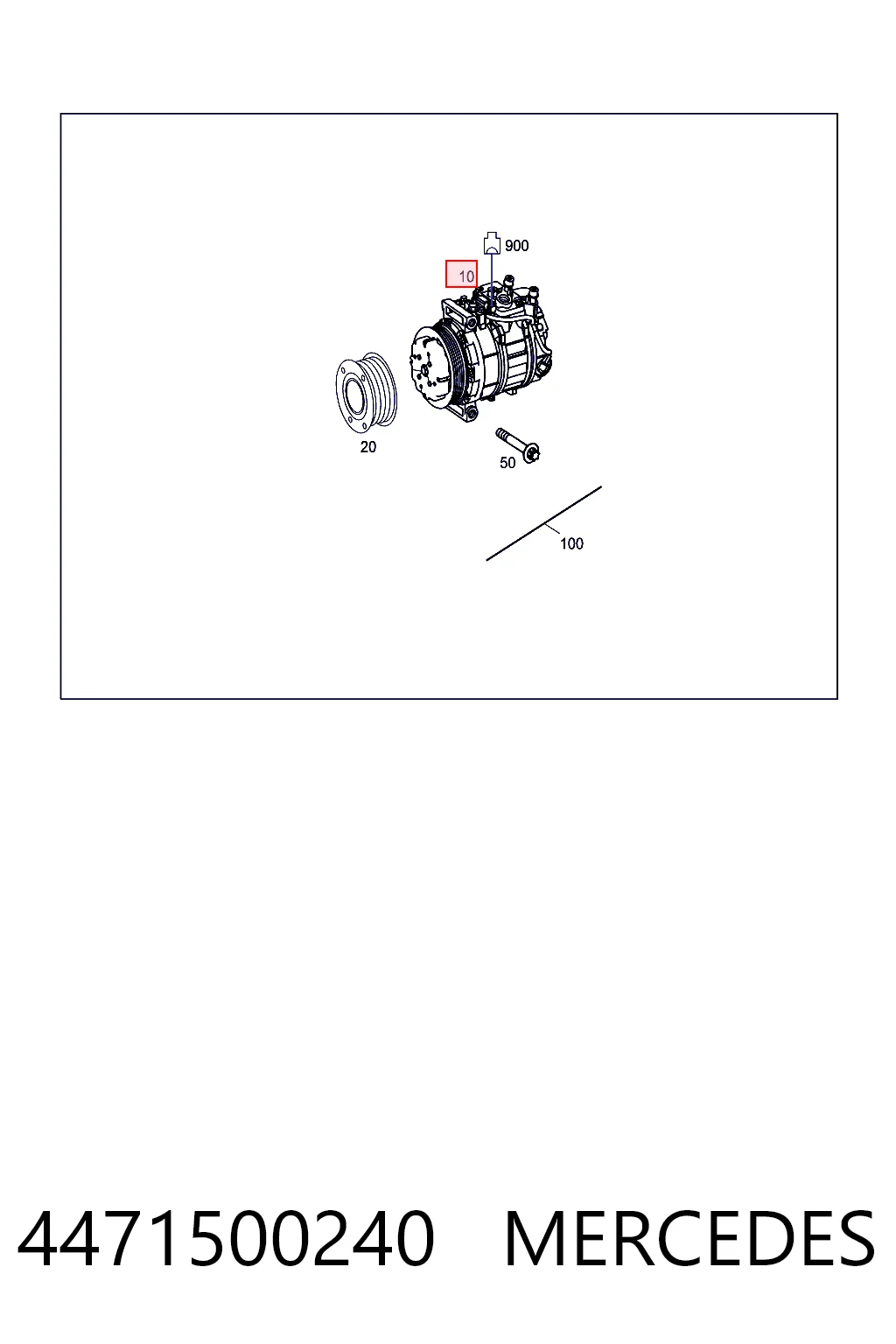 4471500240 Mercedes Compressor de aparelho de ar condicionado