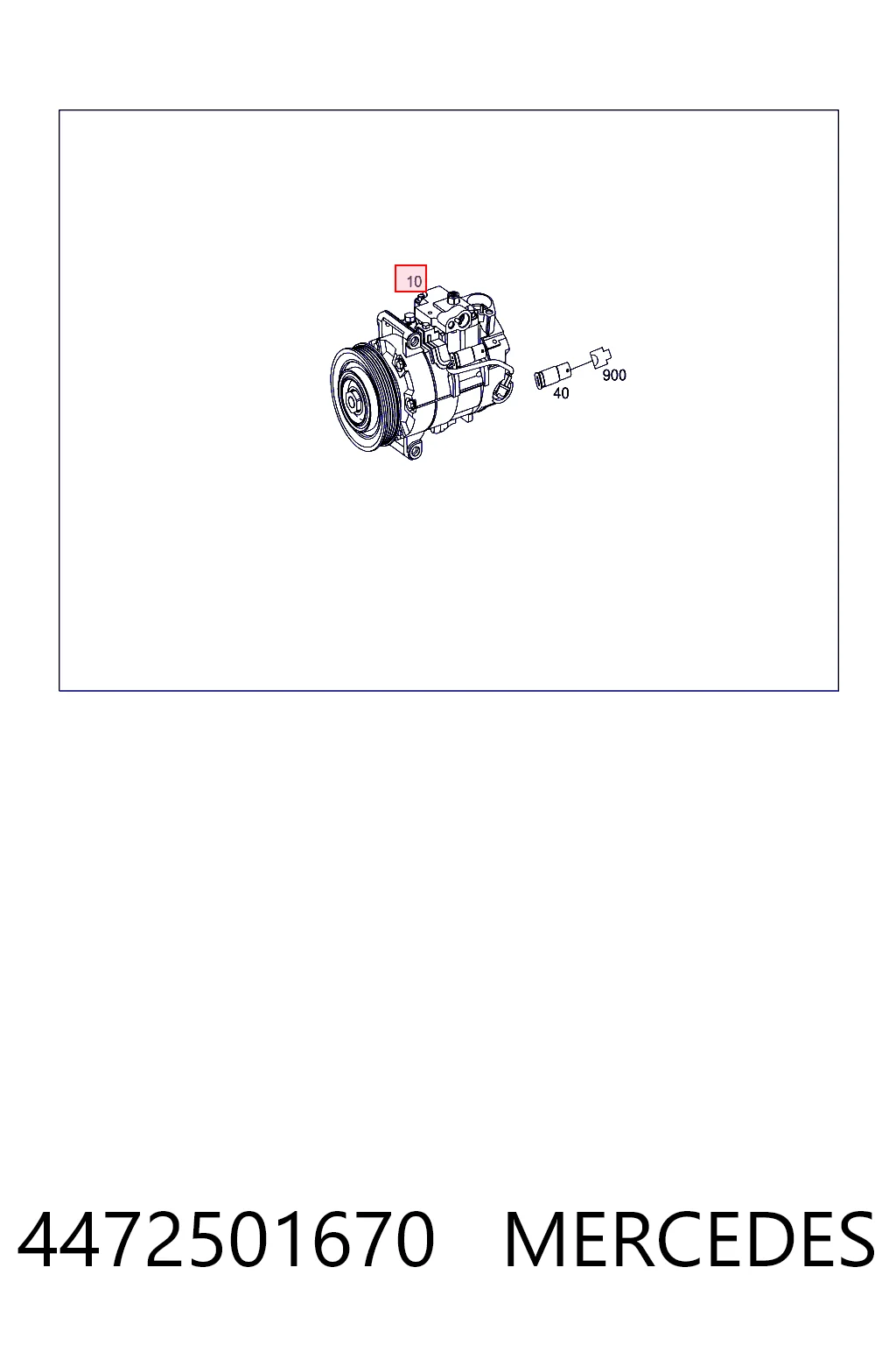 4472501670 Mercedes Compressor de aparelho de ar condicionado