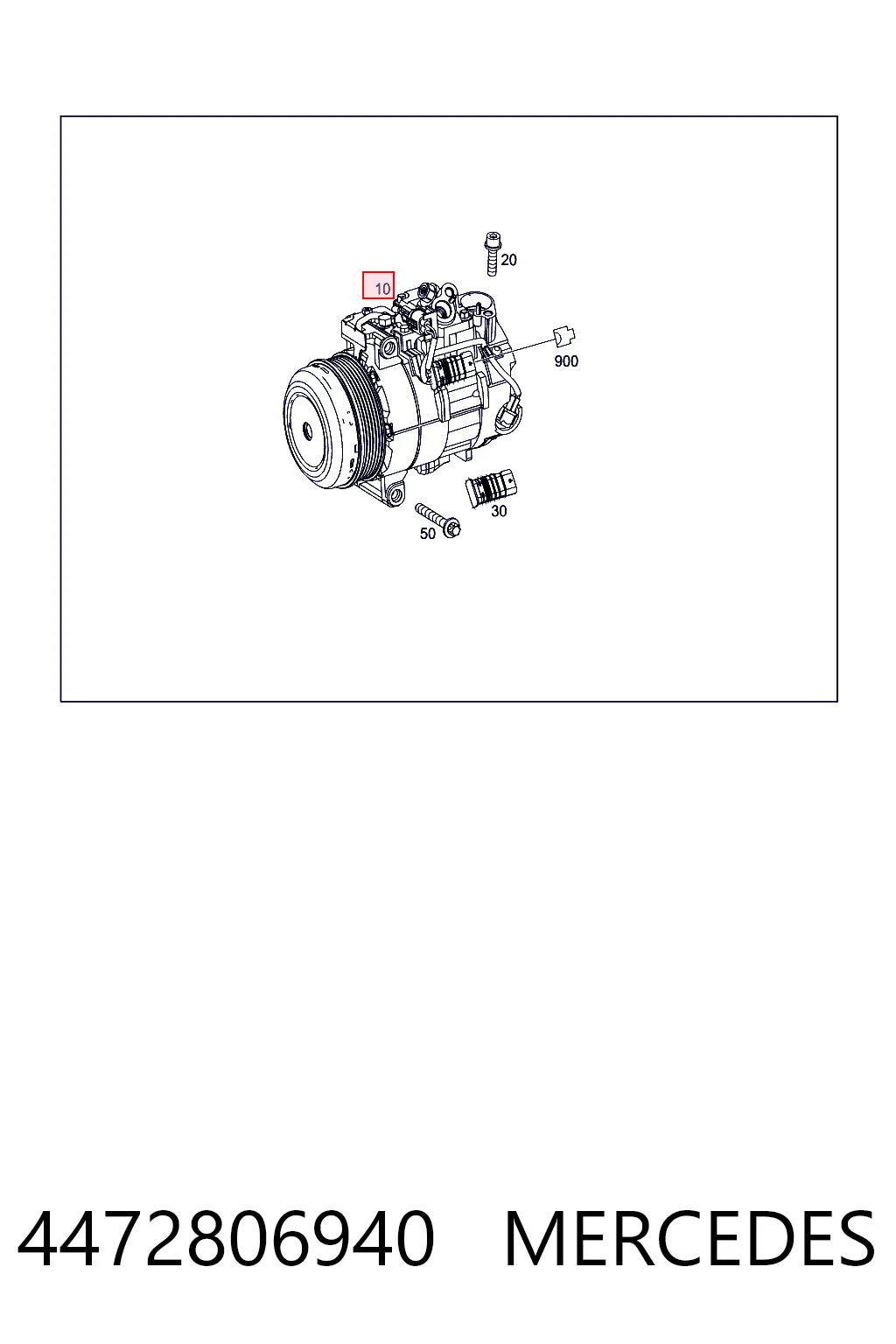 4472806940 Mercedes Compressor de aparelho de ar condicionado