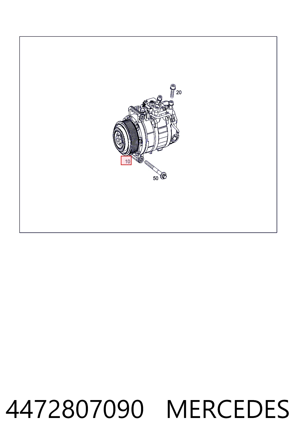 4472807090 Mercedes Compressor de aparelho de ar condicionado