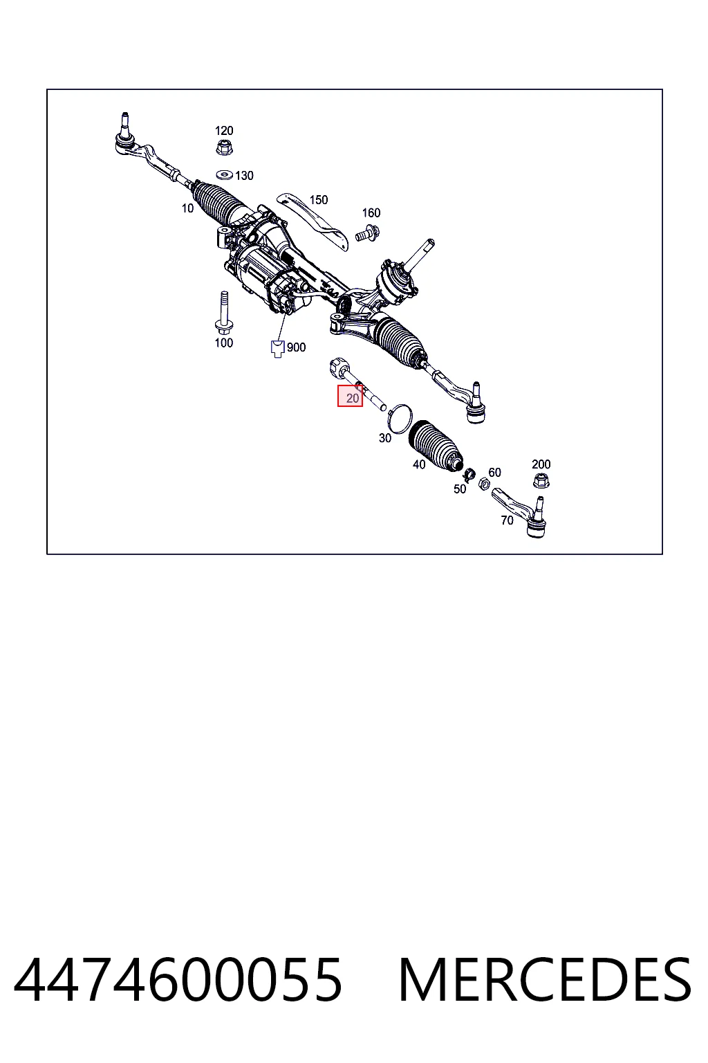 4474600055 Mercedes Tração de direção