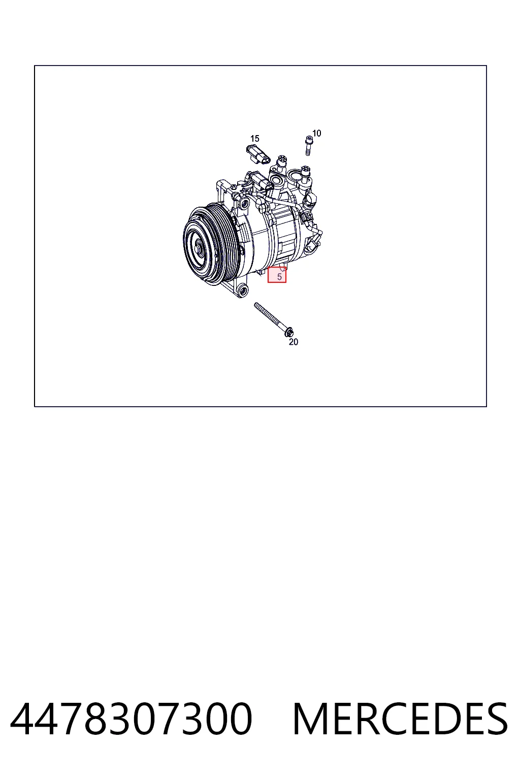 4478307300 Mercedes Compressor de aparelho de ar condicionado