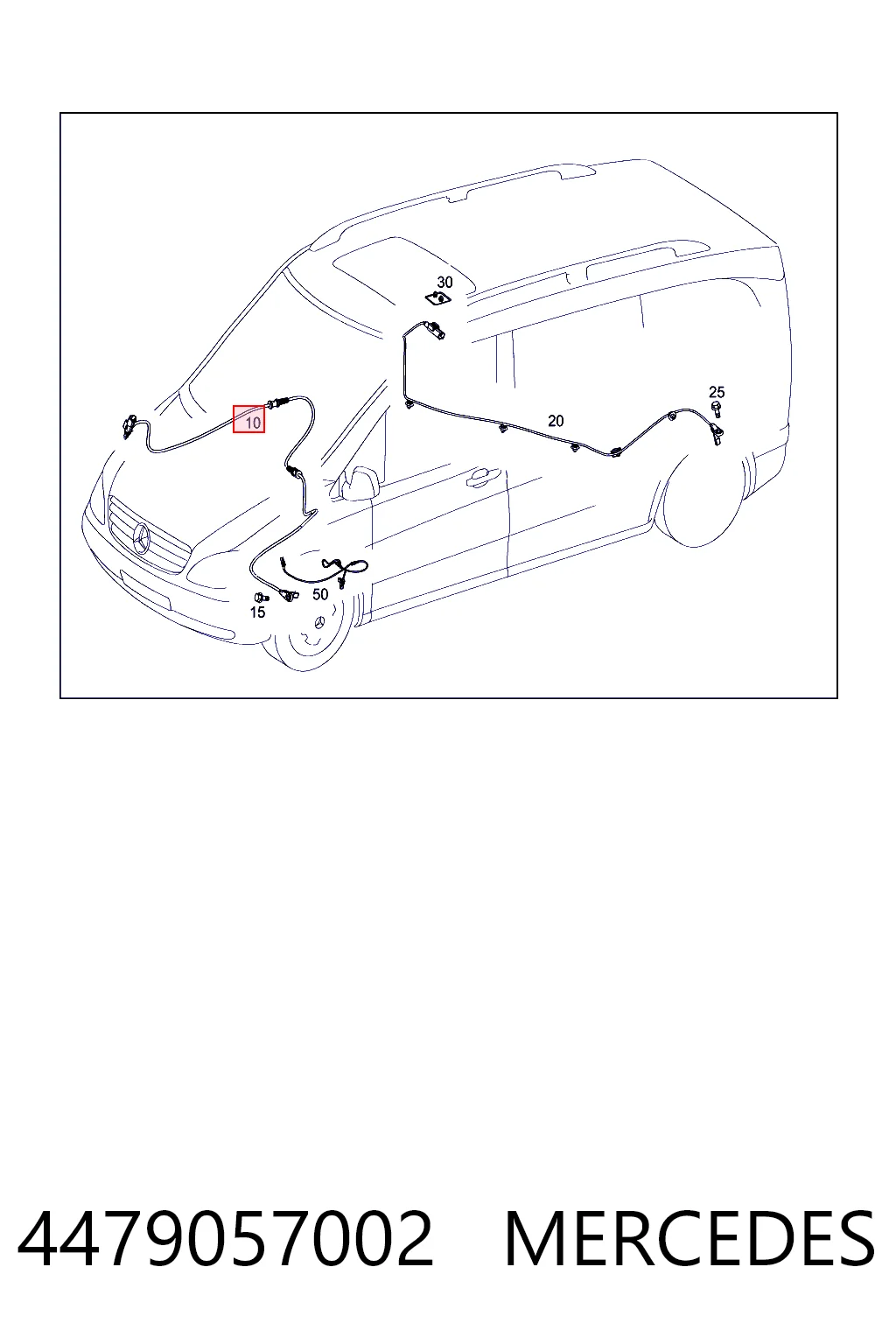 4479057002 Mercedes Sensor ABS dianteiro direito