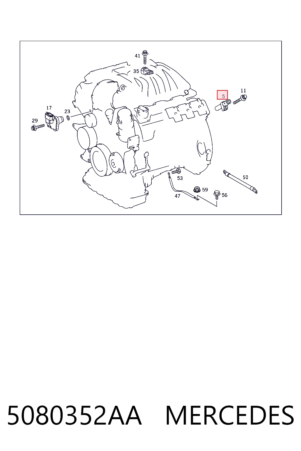 5080352AA Mercedes Sensor de posição (de revoluções) de cambota