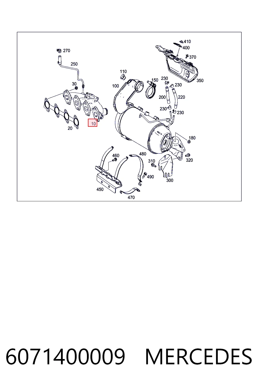 Tubo coletor de escape para Renault DUSTER II HM