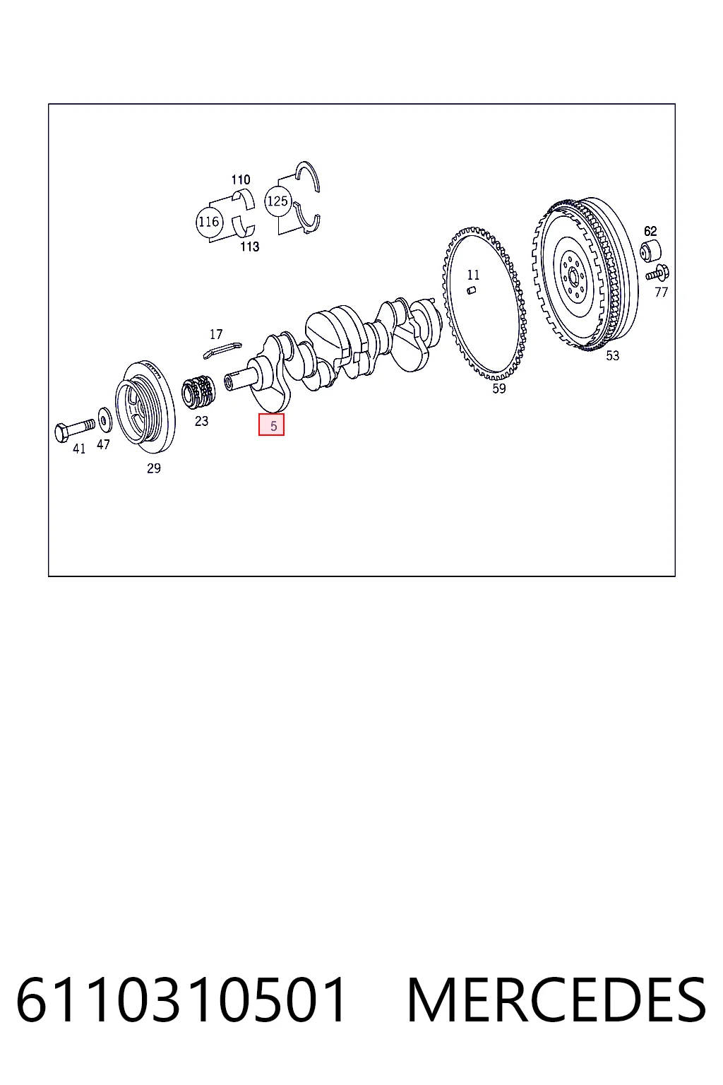 6110310501 Mercedes Cambota de motor