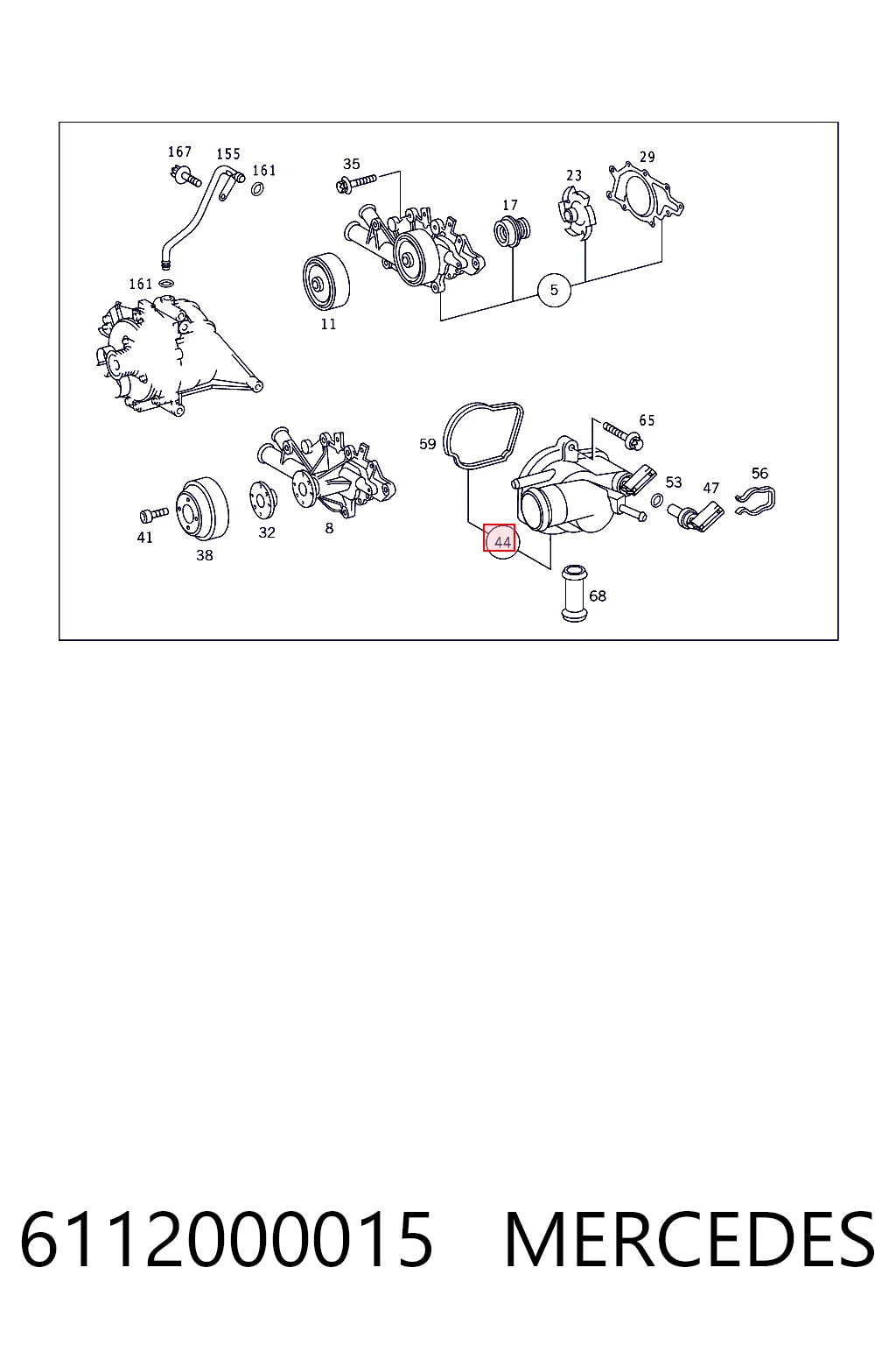 6112000015 Mercedes Termostato