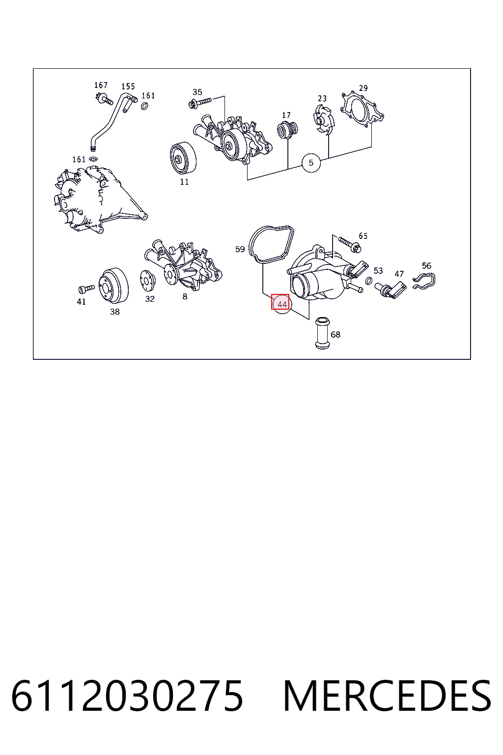 6112030275 Mercedes Termostato