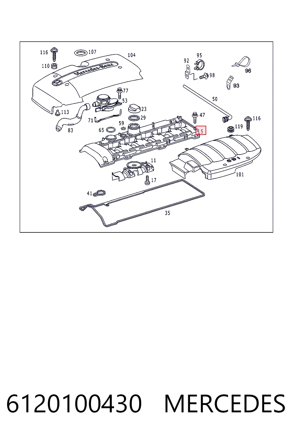 Tampa de válvulas para Mercedes ML/GLE  W163