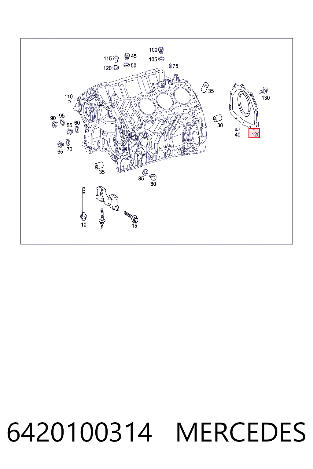 K68006028AA Fiat/Alfa/Lancia Vedação traseira de cambota de motor